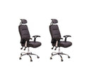 SMTE -  Black Office Chairs - Executive Mid-Back Ergonomic - Pack of 2