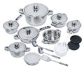 SMTE - IH Quality 22 Piece Stainless Steel Cookware Set