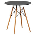 SMTE - 75cm Modern Eames Design Multipurpose Round Dining Table - White