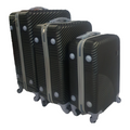 SMTE - Sastro Quality Hard Shell Suitcase Set 3 Piece - Wave - Black