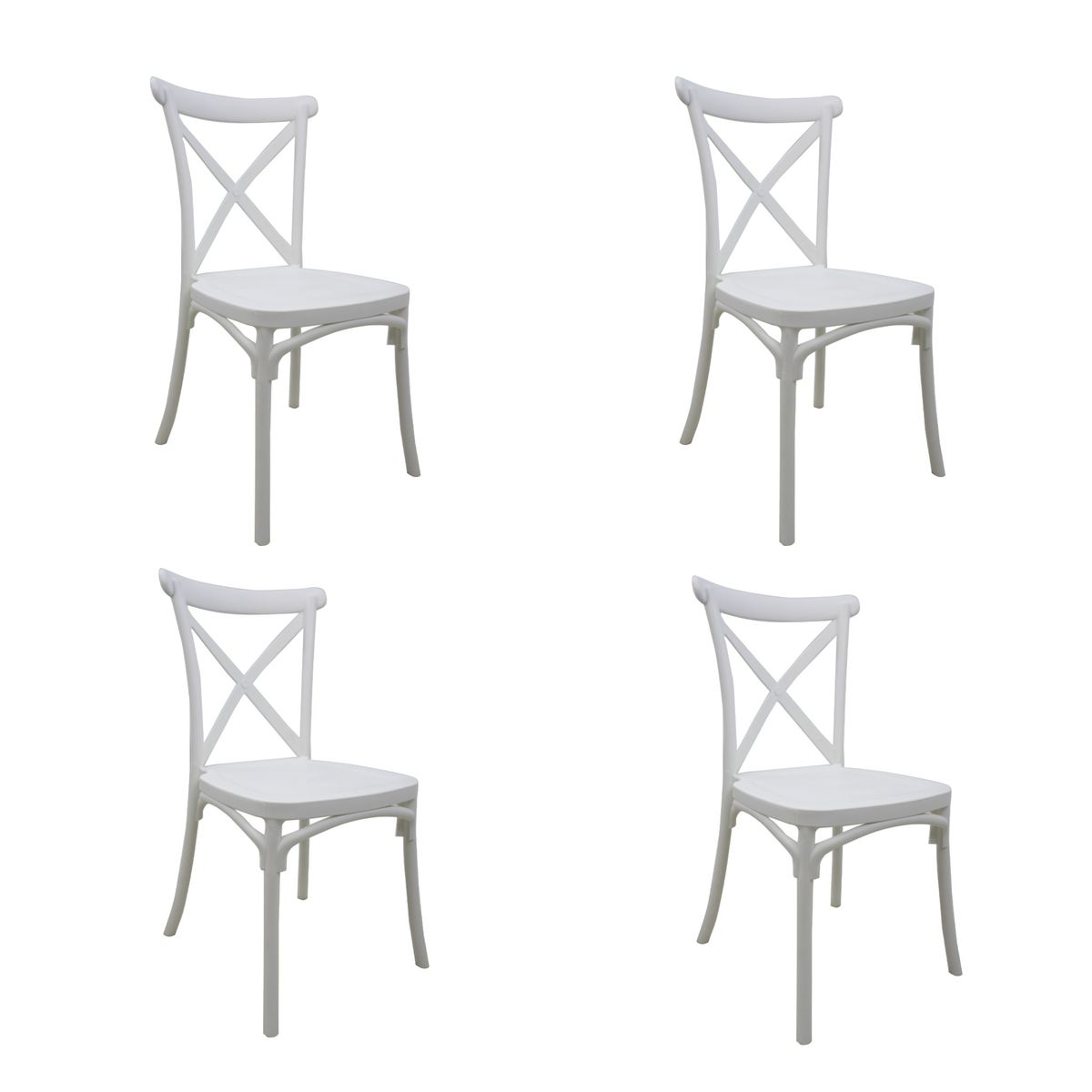 SMTE - Cross Back Chair - White