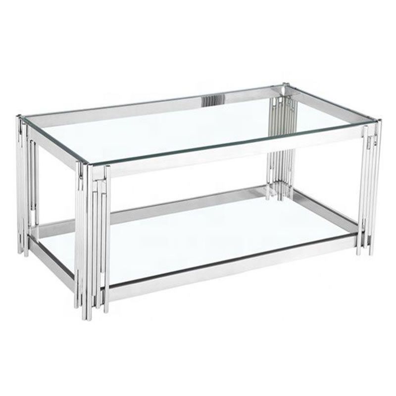SMTE - Ultra Stylish Rectangular Royal Silver Coffee Table