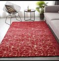 SMTE - Soft Rug with Gold Finish - Maroon