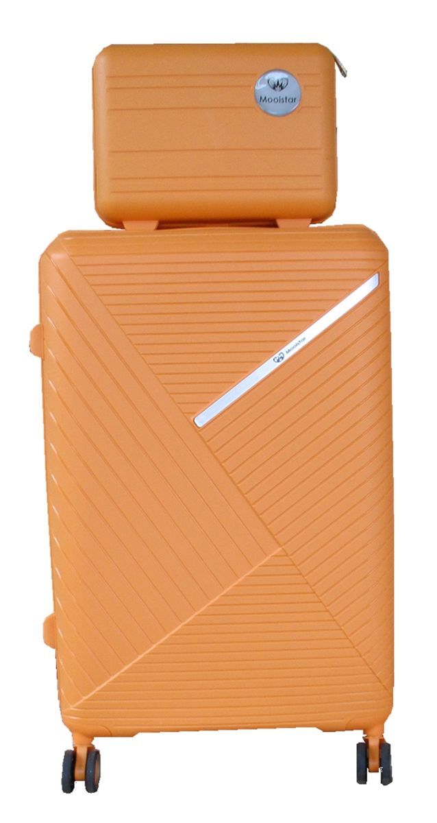 SMTE - Unbreakable Travel Luggage 2 Piece Suitcases Spinner - Orange