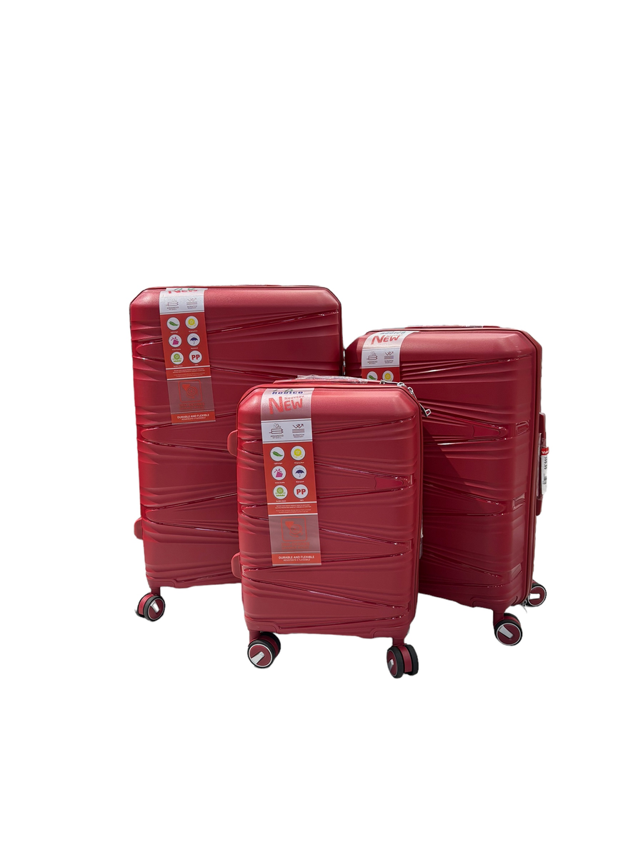 SMTE - RootCo3 Piece SuitcasesRed
