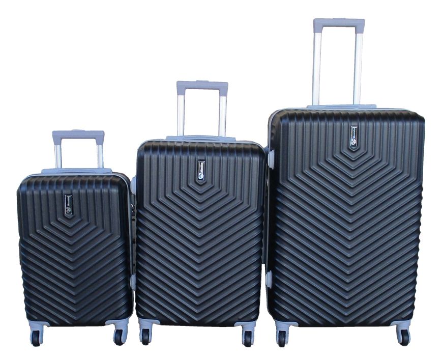 SMTE - 3Piece Travel Luggage Suitcase Bag SetStylish, And ConvenientBlack