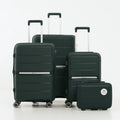 SMTE - Super Hard Shell Unbreakable Travel Luggage 4Pieces Suitcase SetGreen