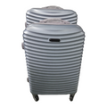 SMTE -  Quality 2 Piece Hard Outer Shell Travel Luggage BT-Type Suitcase Set - Silver