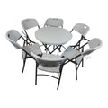 SMTE - 6 Folding Chair Outdoor Dining Table ComboTp1