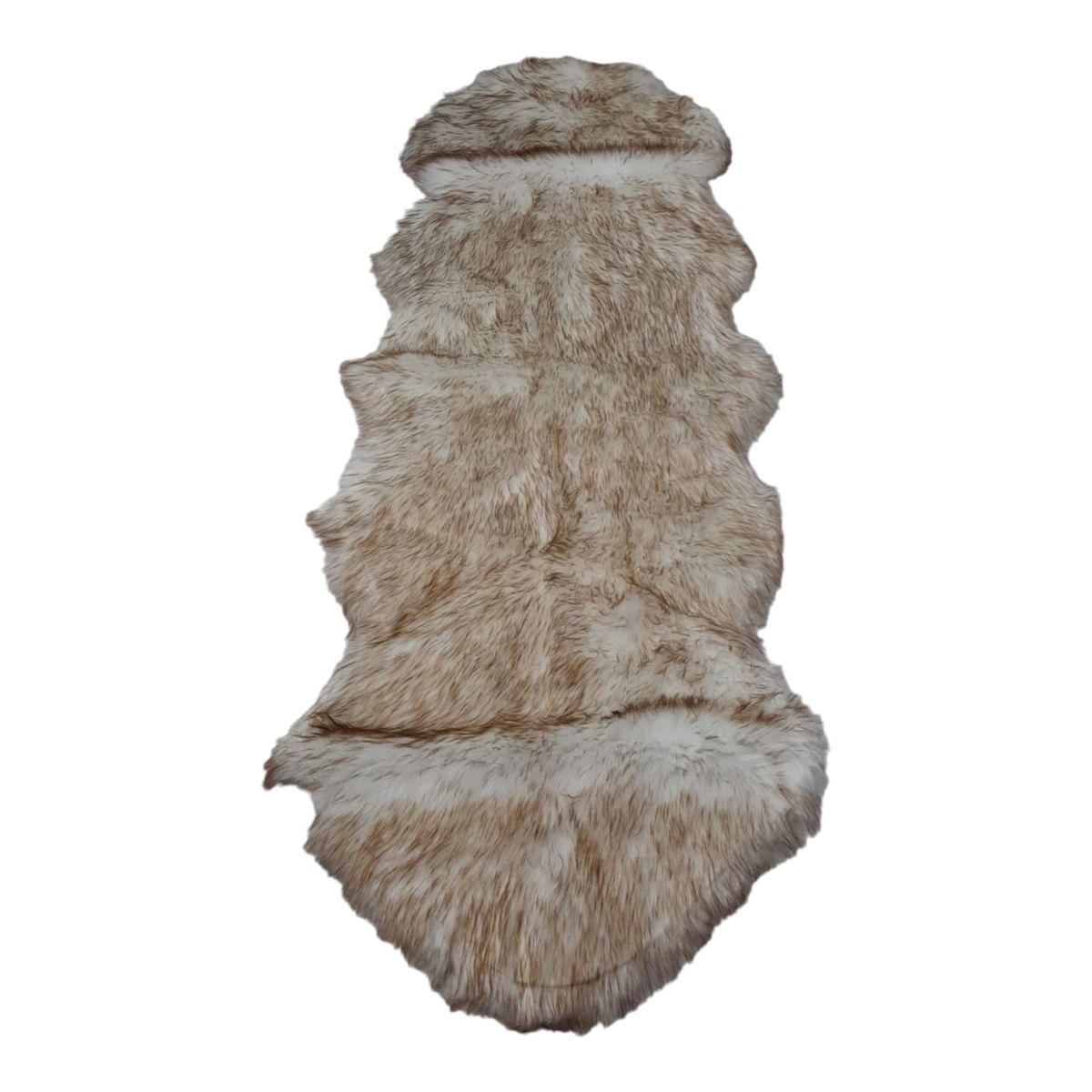 SMTE - Runner Soft Faux Sheepskin Fur Chair Couch Cover Rug for Bedroom FloorWhite