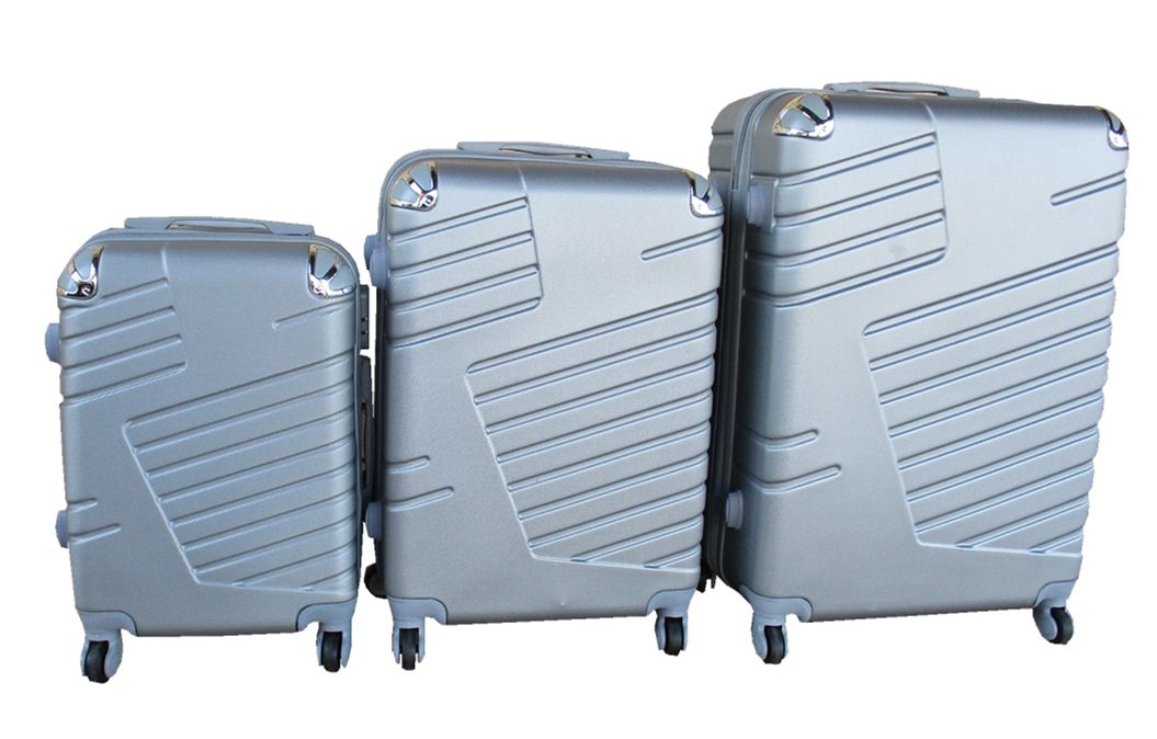 SMTE - 3 Piece Luggage Set - 27 inch - Silver