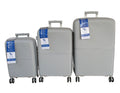 SMTE - Unbreakable Travel Luggage 3 Piece Suitcases SpinnerSilver