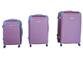 SMTE - 3 Piece Hard Outer Shell Lightweight Luggage Set - Light Rose Gold