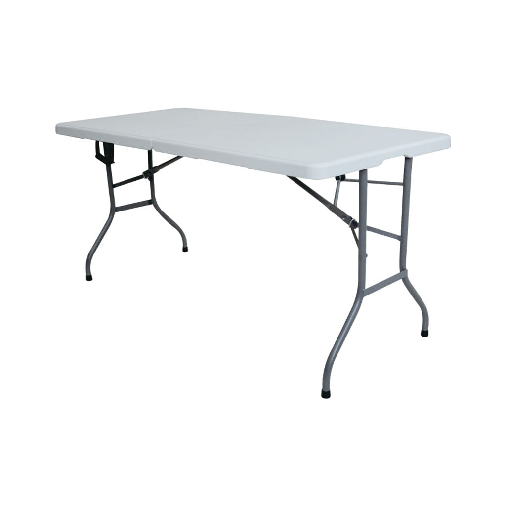 SMTE - Totai - Foldable Plastic Table with Carry Handles - White