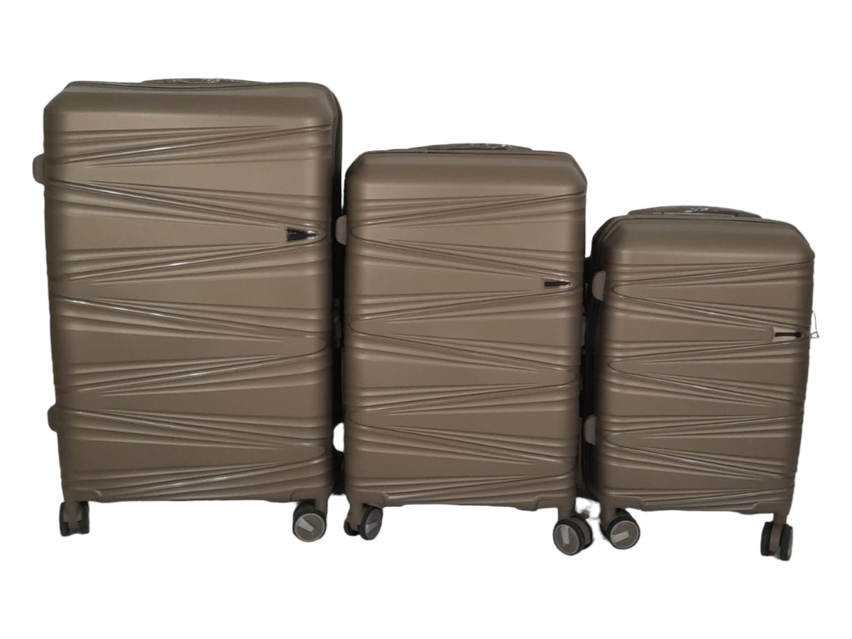 SMTE -  Acesa Hard Shell Elite UBS Suitcase Set 3 Piece - Gold