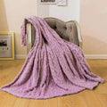 SMTE - Warm Throw Fleece Soft Blankets DoublePurple