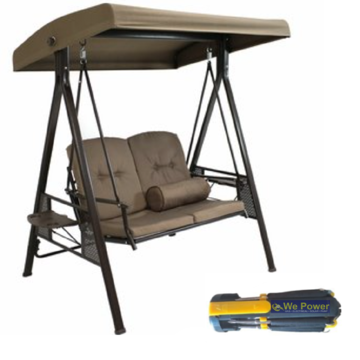 SMTE - Swing Chair Sunnydaze 2Person Swing Chair With Free Screwdriver Set