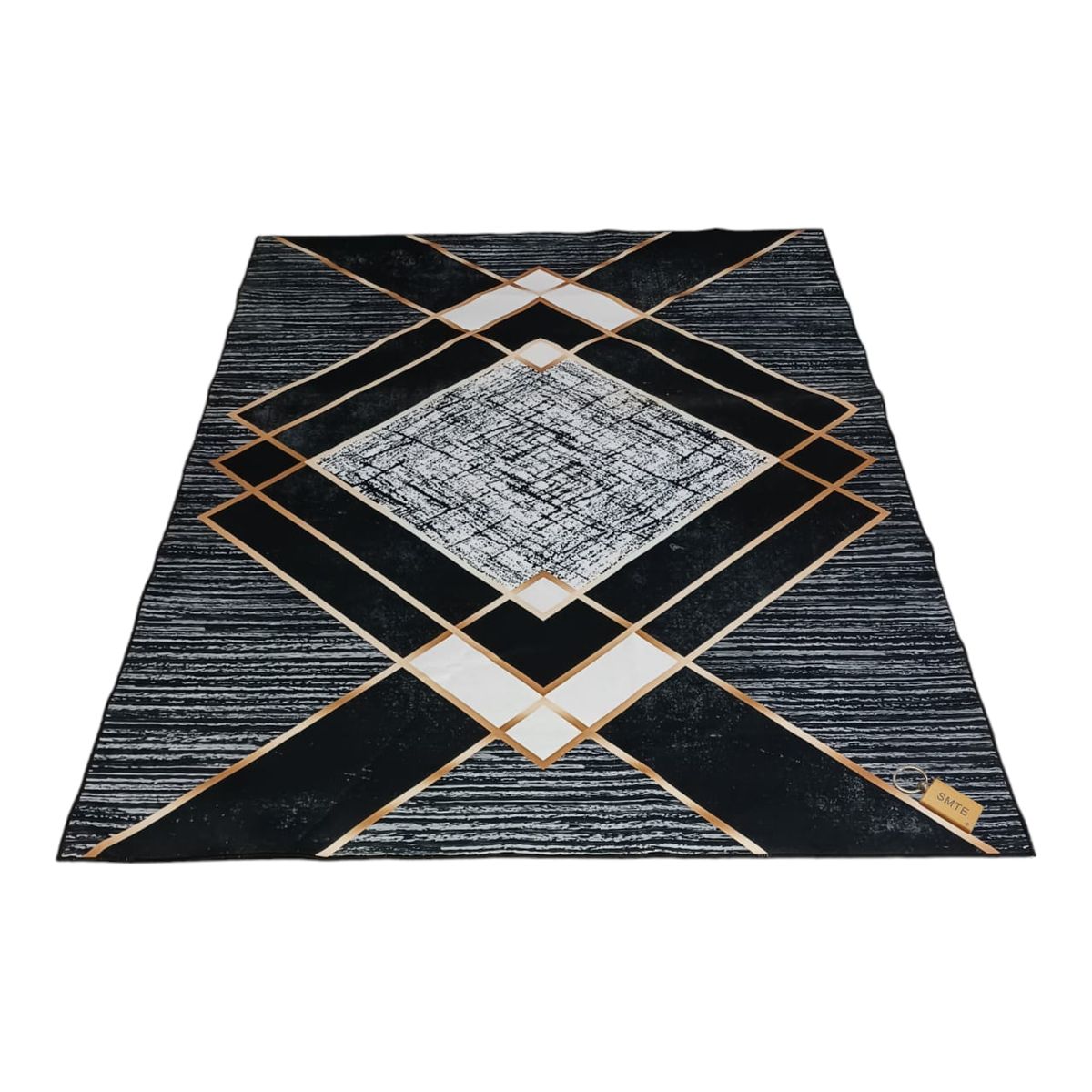 SMTE - 200cm by 150cmModern 3D Geometric Design Area Rug A73 with  Keyring