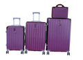SMTE - GALAXIA 4Piece Purple Hardside ABS Luggage Set with Spinner Wheels & Locks