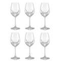 SMTE - 6 Pieces Clear Red Wine Glasses For Table Decor