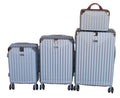 SMTE - GALAXIA HardShell Luggage Set with Spinner WheelsSilver4Piece