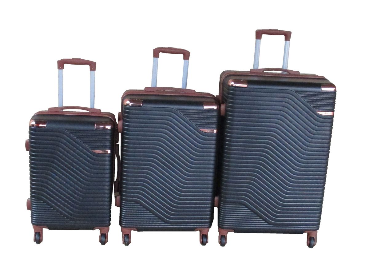 SMTE - Luggage SetDurable, Lightweight, Spinner Wheels, Telescoping Handle3PieceBlack