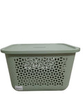 SMTE - Green 20L Storage Basket with Lid