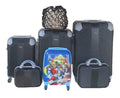 SMTE - 5Piece ABS Luggage Set with Avengers Kids Case and a Ladies' Handbag