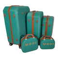 SMTE - Quality Luggage Suitcase Hardshell Mooistar 5 Piece - Green