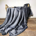 SMTE - Blanket Throw Flannel Fleece - 150 x 200cm - Grey
