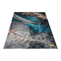 SMTE - 200cm by 150cmModern 3D Geometric Design Area Rug A27 With  Keyring