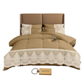 SMTE - Bedspread Set with a  KeyringDL5PC5PieceGold