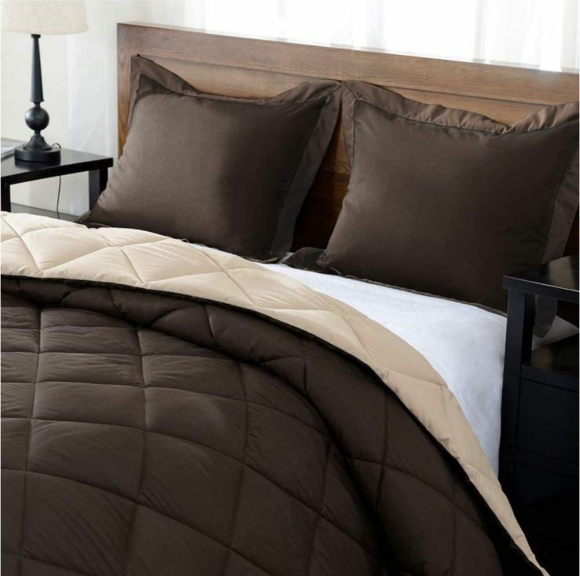 SMTE - Dream World Reversible 5 Piece Comforter set - Brown