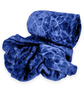 SMTE - Acesa Premium Quality Fleece Blanket 210x180cm For Winter - Dark Blue