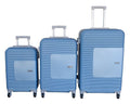 SMTE - TOUGH ABS Light Blue 3Piece Luggage Set with Spinner Wheels
