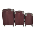 SMTE -  Quad Wheel Quality Travel Ware-3 Piece luggage Set - Protected - Brown