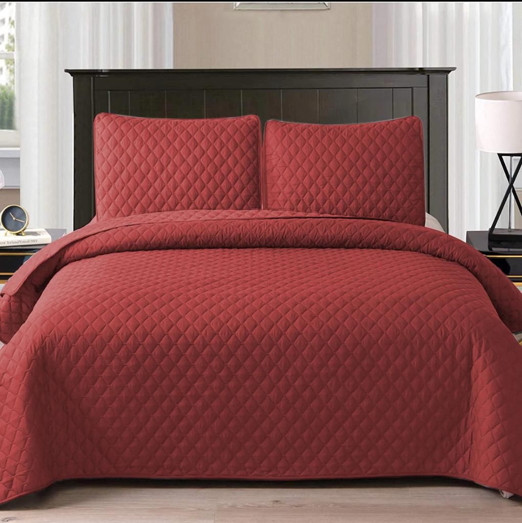 SMTE - 5 Piece Quilt Set Queen / King - Red
