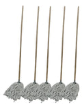 SMTE -  500g Cotton Mop SetPack of 5 with Wooden Handles
