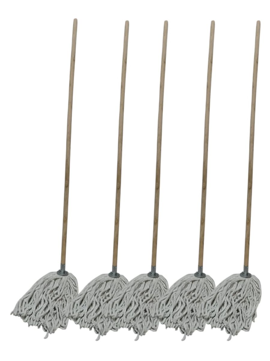 SMTE -  500g Cotton Mop SetPack of 5 with Wooden Handles