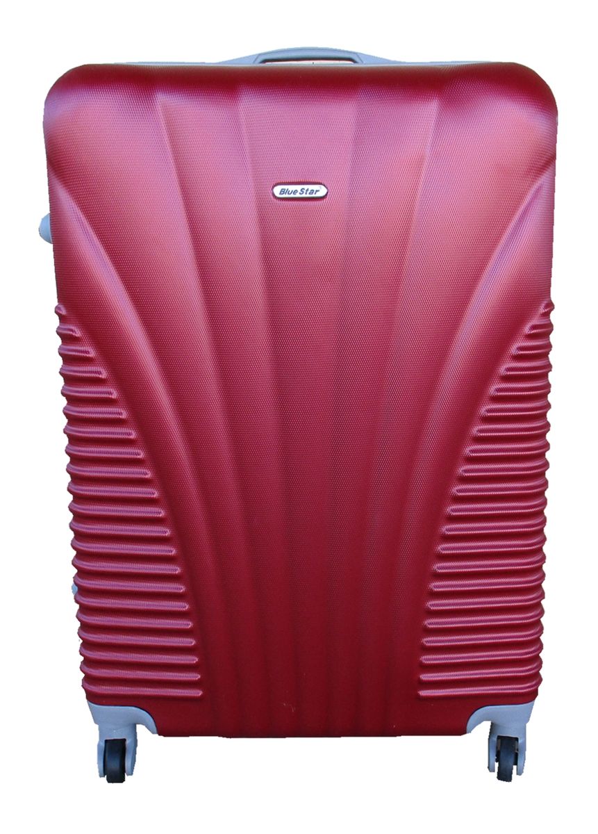 SMTE - Blue Star 1 Piece Hard Outer Shell Luggage 24" - Red