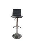 SMTE - 709 Adjustable Bar StoolBlack PU Leather with Chrome Base