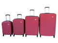 SMTE - 4Piece ABS Luggage SetDurable ScratchResistant ShellRed