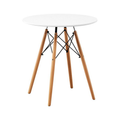 SMTE - Small Round Dining Table - 75cm - White