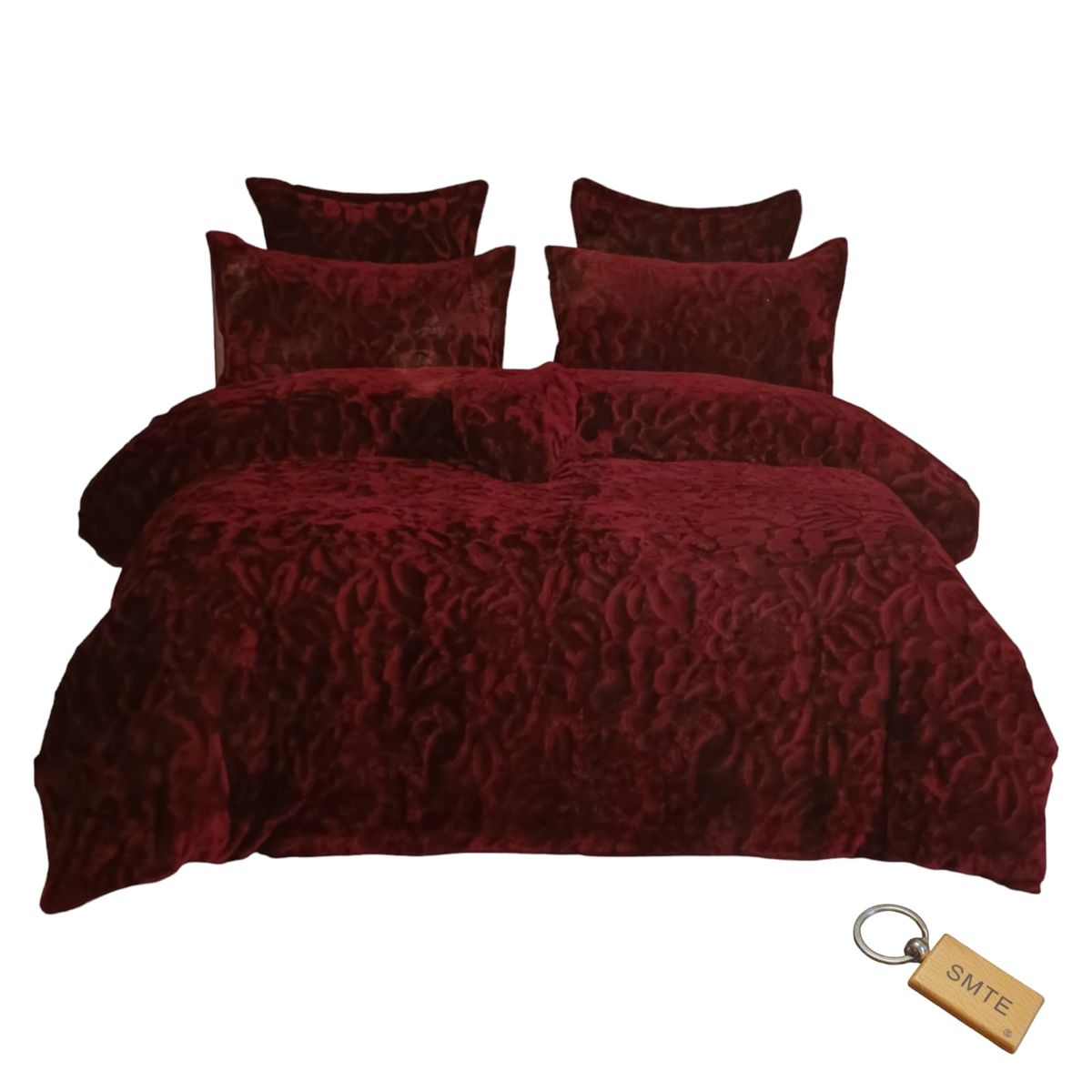 SMTE - Fiber Haven6Piece Quilt Cover Set and KeyringRed