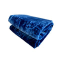 SMTE - Queen Size IYWA Mink Super soft Blanket Embossed Pattern -Navy