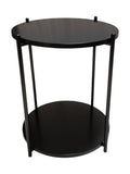 SMTE - 2Tier Round Metro Coffee Tray TableBlack