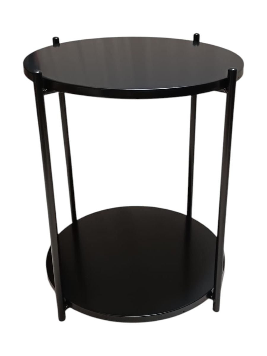 SMTE - 2Tier Round Metro Coffee Tray TableBlack