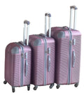 SMTE - Le Emporer3 Piece Luggage SetLight Weight SuitcaseSilver Pink