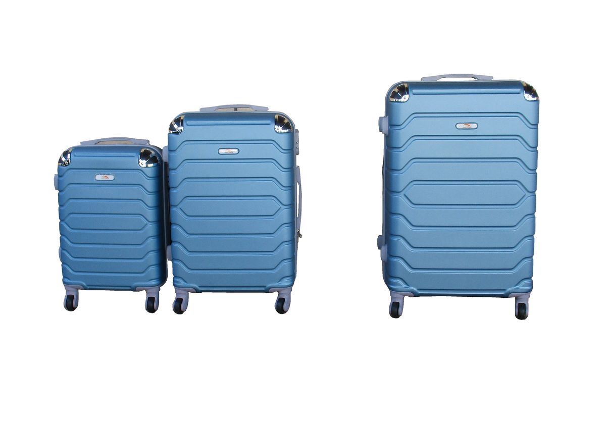 SMTE - 3 Piece Luggage Set 26" 22" 18" - Light Blue