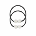 SMTE - Set of 2 Magnetic Curtain Tiebacks - Black